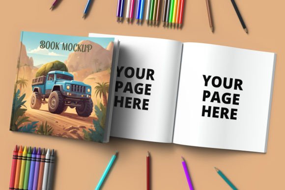 Download Square Book Branding Mockup - Branding mockup Collection