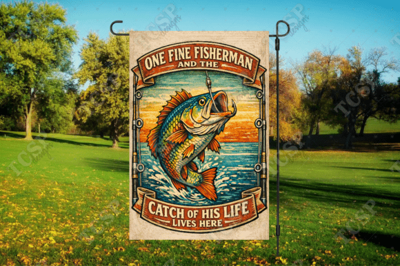 Download One Fine Fisherman Garden Flag - Garden flag Collection