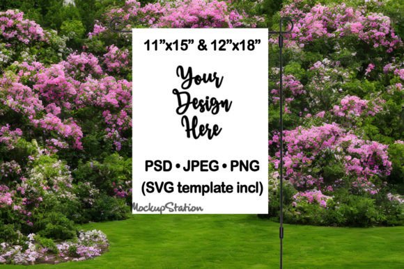Download Garden Flag Mockup PSD File | Floral - Garden flag Collection