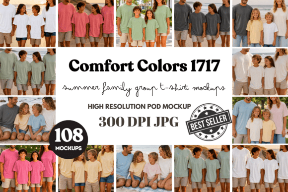 Download C1717 Summer Family Group Mockup Bundle - Summer Collection