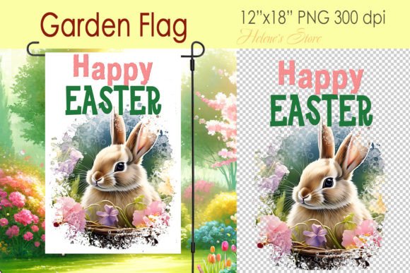 Download Cute Bunny Easter Garden Flag Designs - Garden flag Collection