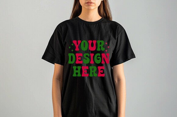 Download Black Friday Women’s TShirt Mockup Black - Premium Resources