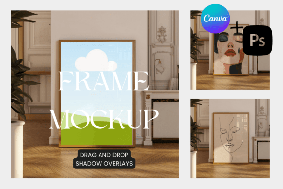 Download Elegant Canva and PSD Frame Mockup - Psd frame mockup Collection