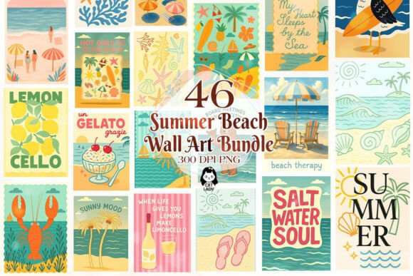 Download Summer Beach Wall Art Sublimation Bundle - Summer Collection