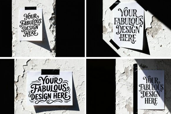 Download Taped Blank Posters Jpg Mockup Set - Premium Bundle