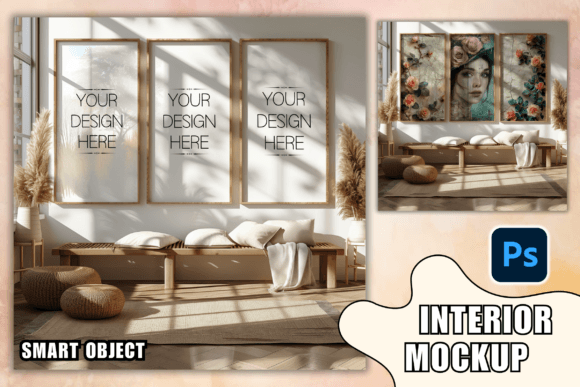 Download Set of 3 Frame Mockups PSD Frame Mockup - Psd frame mockup Collection
