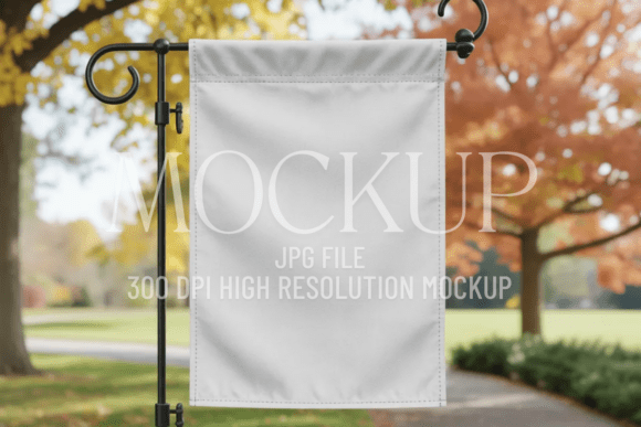 Download Fall Garden Flag Sublimation Mockup - Sublimation mockup Collection