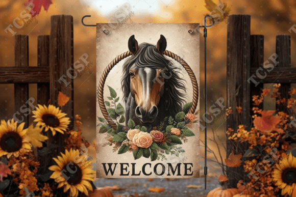 Download Welcome Horse Garden Flag - Garden flag Collection