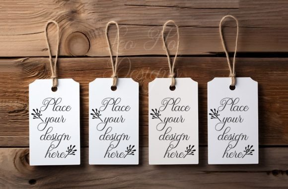Download Xmas Gift Tags 4 Label Tags JPG Mockup - Jpg mockup Collection