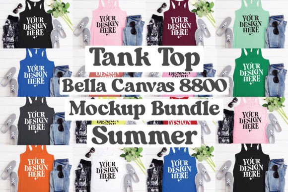 Download Bella Canvas 8800 Mockup Bundle Summer - Summer Collection