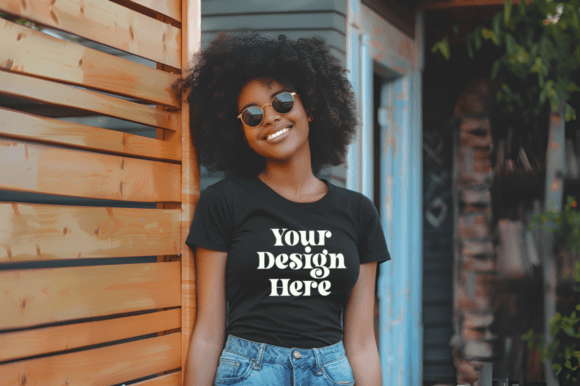 Download Black Gildan 5000 Women Tshirt Mockup Y - Women tshirt mockup Collection