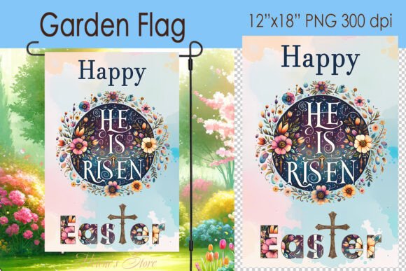 Download Easter Cross Garden Flag Sublimation - Garden flag Collection