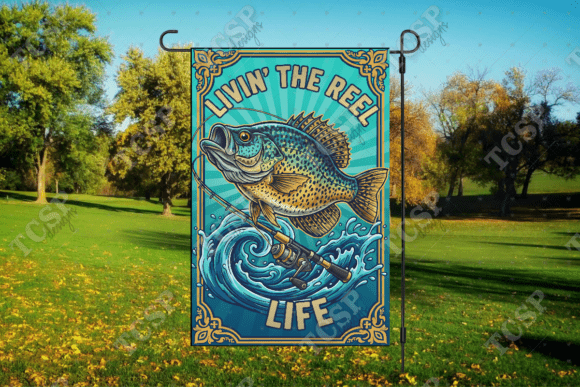 Download Livin the Reel Life Fishing Garden Flag - Garden flag Collection