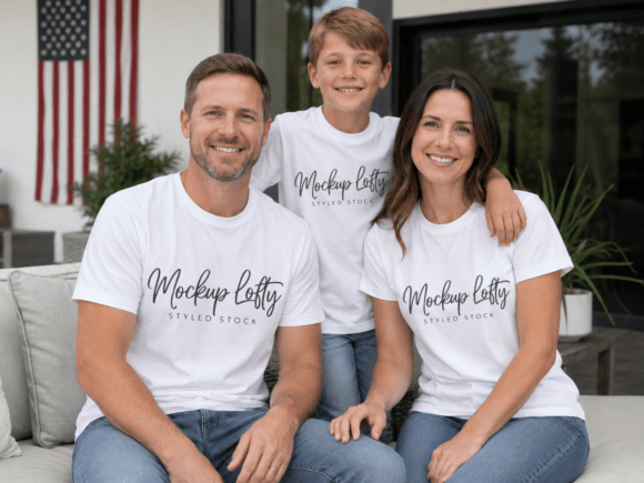 Download 4th of July BC3001 Family Group Mockup - Group mockup Collection