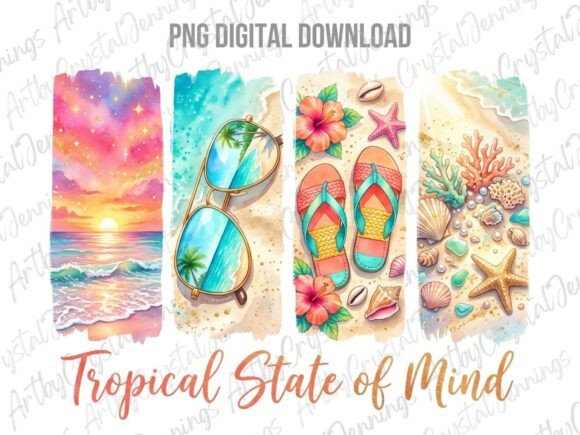 Download Tropical State of Mind Summer Beach PNG - Summer Collection