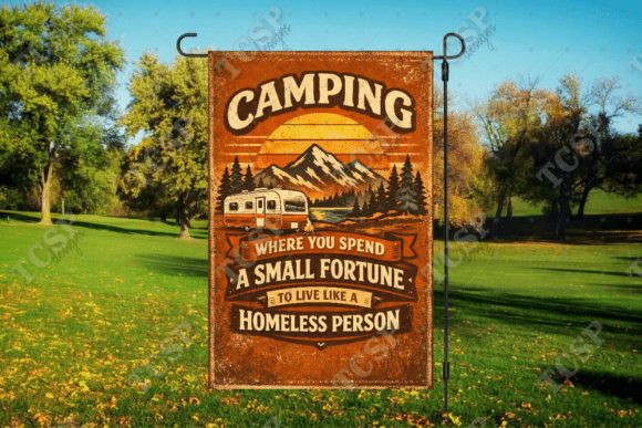 Download Camping Small Fortune Garden Flag - Garden flag Collection