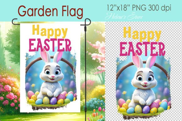 Download Happy Easter Bunny Garden Flag Design - Garden flag Collection
