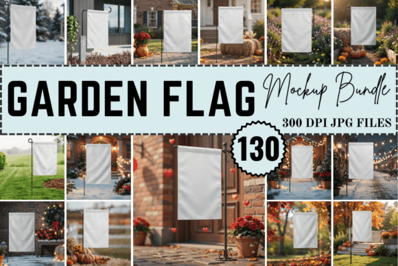 Download Garden Flag Mockup Bundle - Garden flag Collection