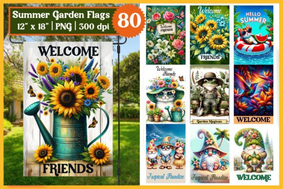 Download Summer Garden Flag- Garden Flags Bundle - Summer Collection