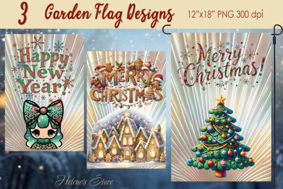 Download Retro Merry Christmas Garden Flag Design - Garden flag Collection