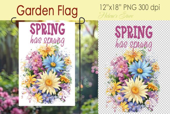 Download Spring Has Sprung Garden Flag Design - Garden flag Collection